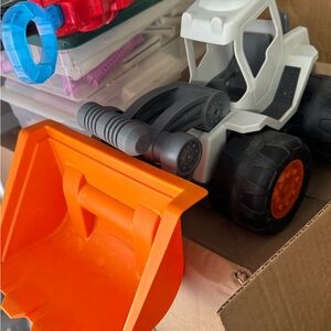 Orange and Gray Toy Bulldozer